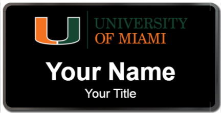 Custom name badges for University of Miami