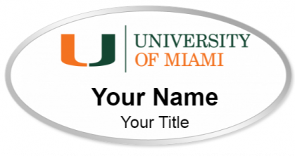 Custom name badges for University of Miami