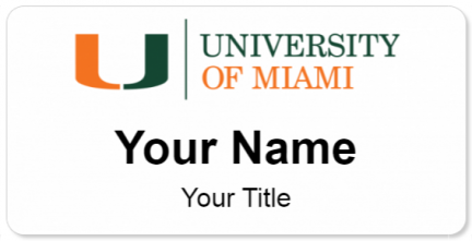Custom name badges for University of Miami