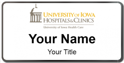 Custom name badges for University of Iowa Hospitals & Clinics