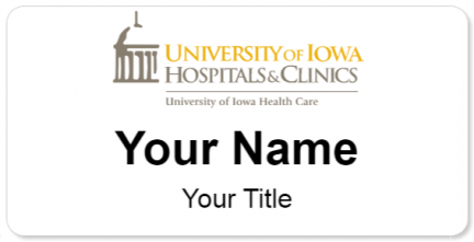 Custom name badges for University of Iowa Hospitals & Clinics