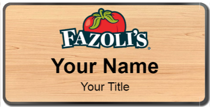Custom name badges for Fazolis