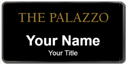 Custom name badges for The Palazzo