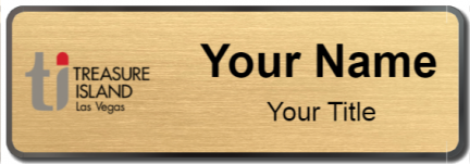 Custom name badges for Treasure Island Las Vegas