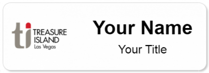 Custom name badges for Treasure Island Las Vegas