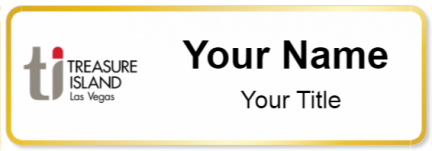 Custom name badges for Treasure Island Las Vegas