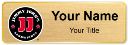 Custom name badges for Jimmy Johns