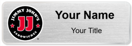 Custom name badges for Jimmy Johns