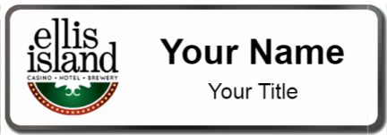 Custom name badges for Ellis Island Casino