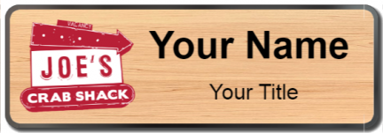 Custom name badges for Joes Crab Shack