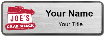 Custom name badges for Joes Crab Shack