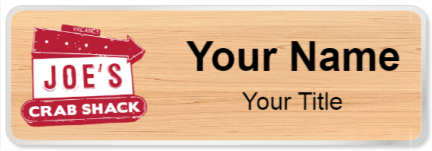 Custom name badges for Joes Crab Shack