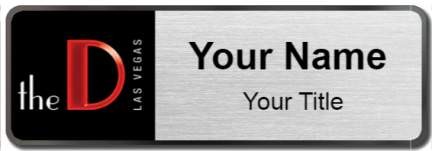Custom name badges for The D Las vegas