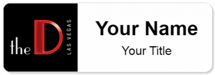 Custom name badges for The D Las vegas
