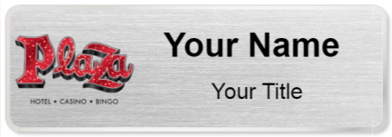 Custom name badges for Plaza Hotel & Casino