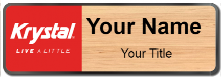 Custom name badges for Krystal