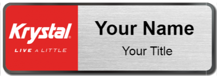 Custom name badges for Krystal