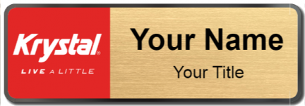 Custom name badges for Krystal