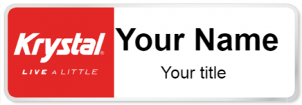 Custom name badges for Krystal