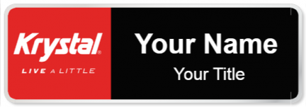 Custom name badges for Krystal