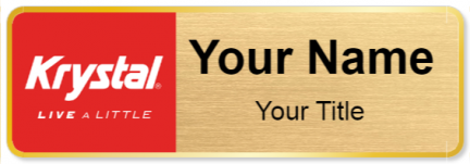 Custom name badges for Krystal