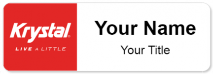 Custom name badges for Krystal