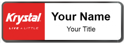 Custom name badges for Krystal
