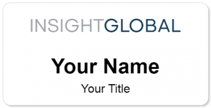 Custom name badges for Insight Global