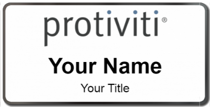 Custom name badges for Protiviti