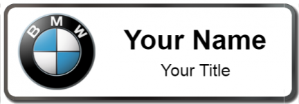 Custom name badges for BMW