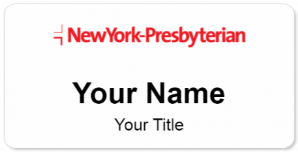 Custom name badges for NewYork Presbyterian Hospital