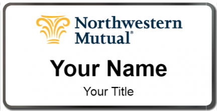Custom name badges for Northwestern Mutual