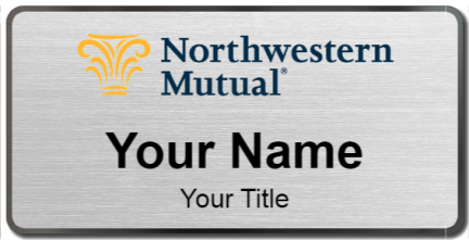 Custom name badges for Northwestern Mutual