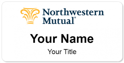 Custom name badges for Northwestern Mutual