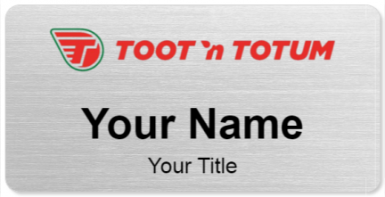 Custom name badges for Toot n Totum Food Stores