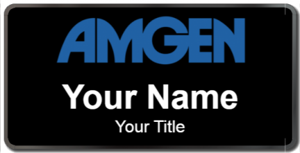 Custom name badges for Amgen