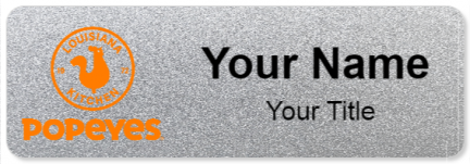 Custom name badges for Popeyes