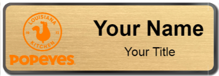 Custom name badges for Popeyes