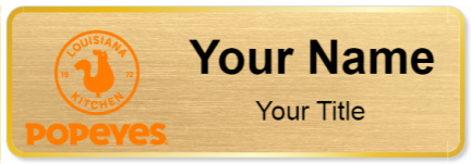 Custom name badges for Popeyes
