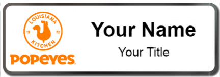 Custom name badges for Popeyes