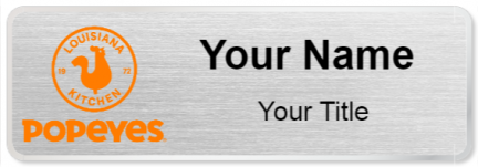 Custom name badges for Popeyes