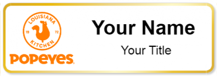 Custom name badges for Popeyes