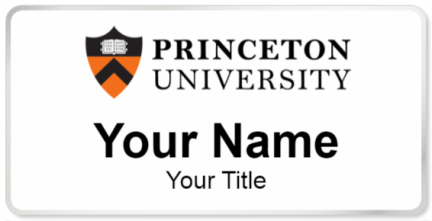 Custom name badges for Princeton University