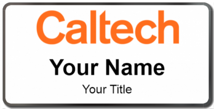 Custom name badges for California Institute of Technology