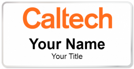 Custom name badges for California Institute of Technology