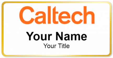 Custom name badges for California Institute of Technology
