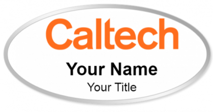 Custom name badges for California Institute of Technology