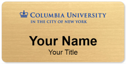 Custom name badges for Columbia University