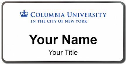 Custom name badges for Columbia University