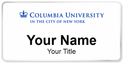 Custom name badges for Columbia University